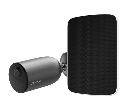 KIT EZVIZ EB3 + PANNELLO SOLARE TELECAMERA DI SICRUEZZA DA ESTERNO A BATTERIE 2K IP65 WI-FI VISIONE NOTTURNA DIFESA ATTIVA SENSORE MOVIMENTO AI CUSTOM VOCAL ALERT + PANNELLO SOLARE USB-C PER RICARICA